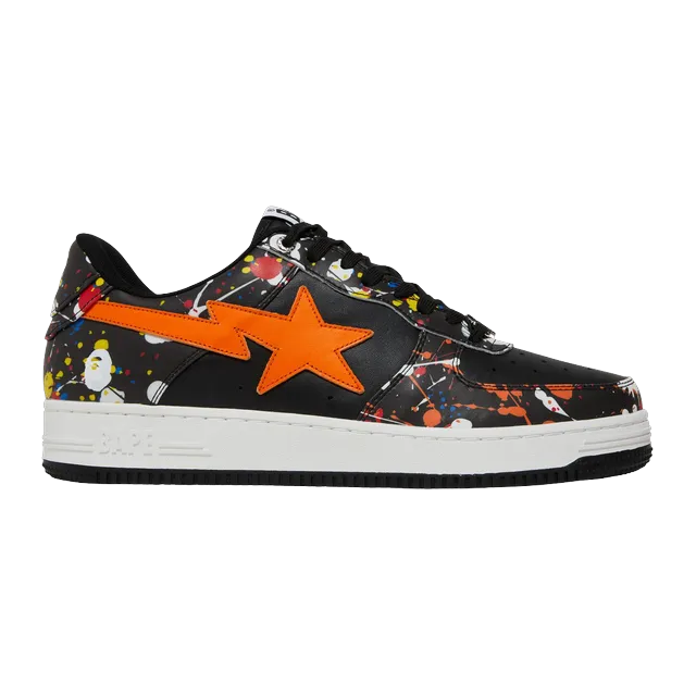 BAPE Bapesta Low Paint Splatter – Black — Authentic Shoes & Footwear at CLZTURE