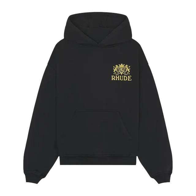 Rhude Cresta Hoodie Vintage Black — Authentic Hoodies & Sweats at CLZTURE