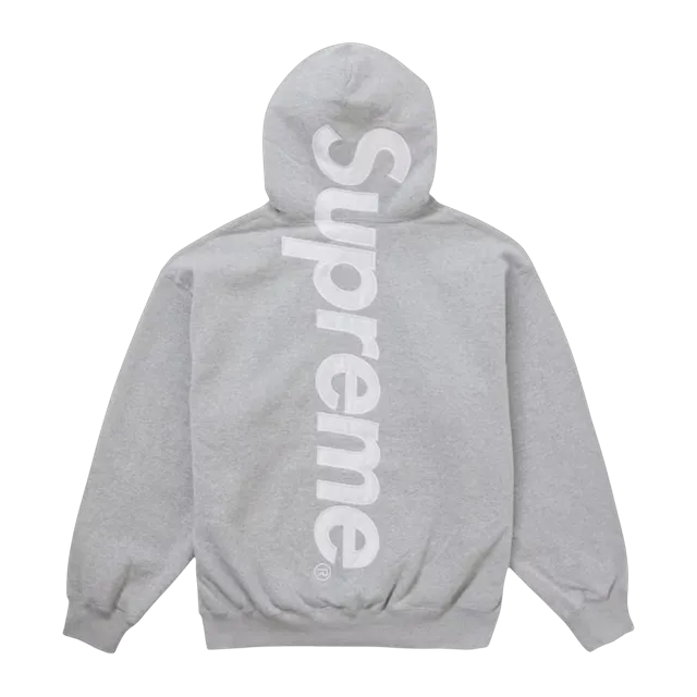 Supreme Satin Applique Hooded Grey — Authentic Supreme in stock at CLZTURE