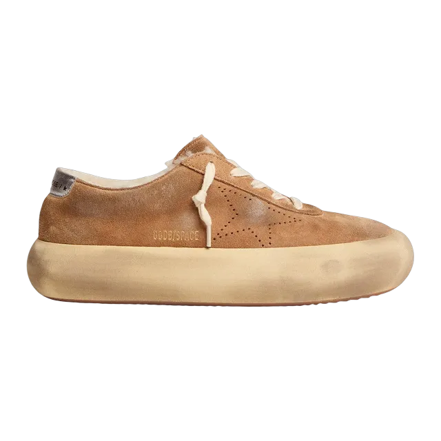 Golden Goose Sneakers Space-Star Brown — Authentic Shoes & Footwear at CLZTURE