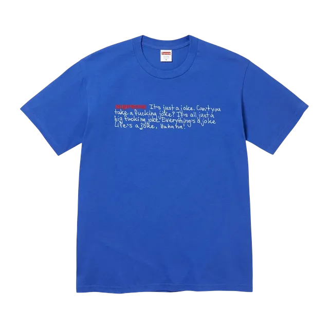 Supreme Joke T-Shirt Royal — Authentic Supreme in stock at CLZTURE