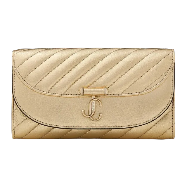Jimmy Choo Curve Wallet With Chain Gold — Authentic Jimmy Choo in stock at CLZTURE