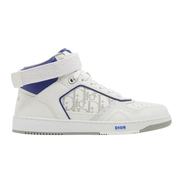 Dior Sneakers B27 Haute Oblique White Blue — Authentic Shoes & Footwear at CLZTURE