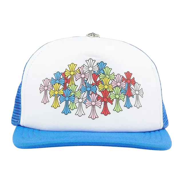 Chrome Hearts Crosse Trucker Hat Blue/White — Authentic Chrome Hearts in stock at CLZTURE