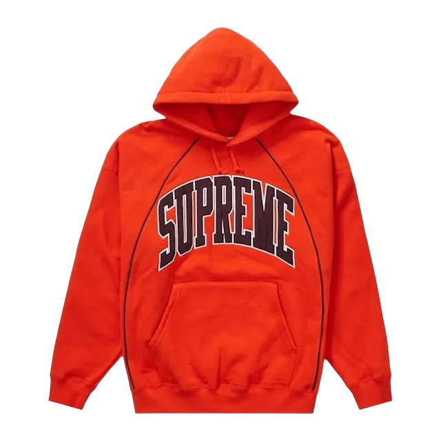Supreme Boxy Piping Arc Hooded Orange — Authentic Hoodies & Sweats at CLZTURE