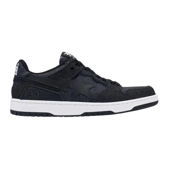 BAPE Sk8 Sta Black Denim — Authentic Shoes & Footwear at CLZTURE