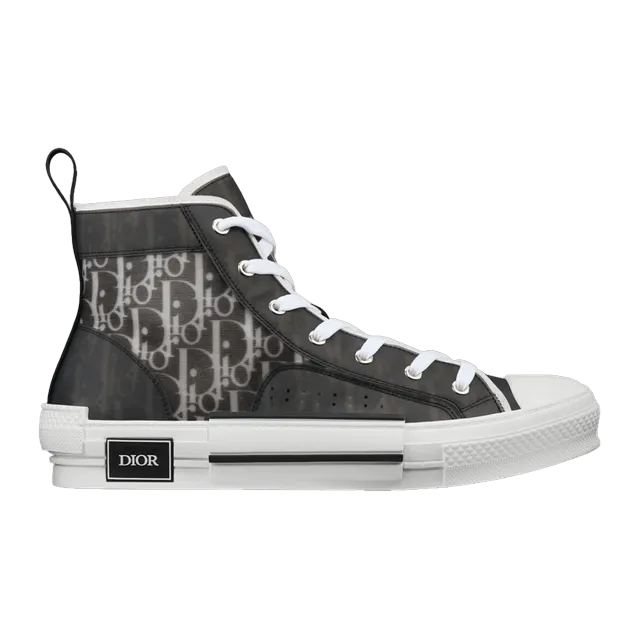Dior Sneakers B23 Haute Oblique Black White — Authentic Shoes & Footwear at CLZTURE