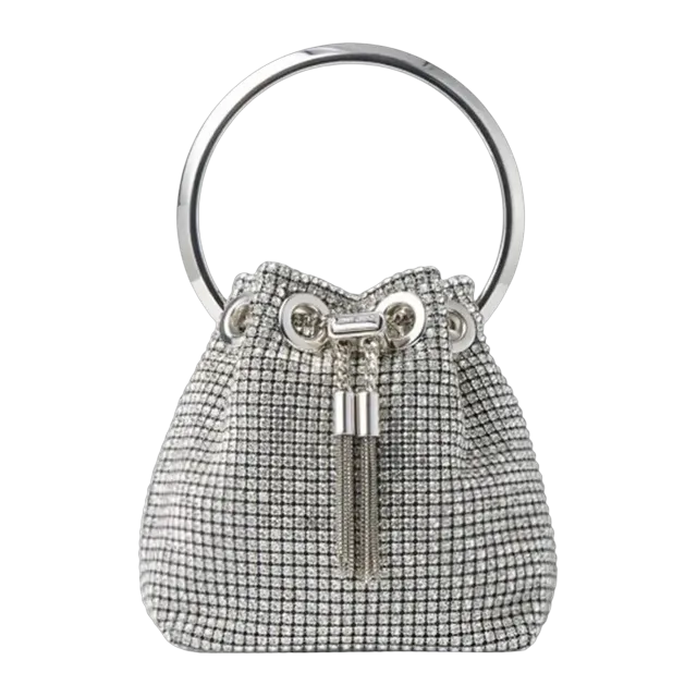 Jimmy Choo Micro Bon Bon Grey — Authentic Clutches & Pouches at CLZTURE