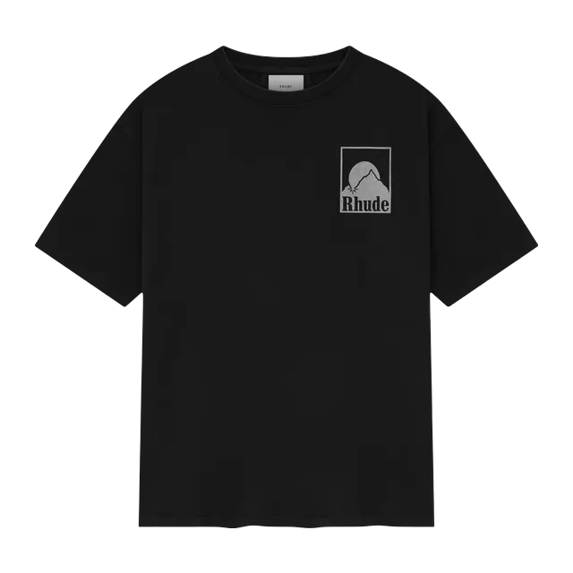 Rhude Moonlight Badge T-Shirt Black — Authentic Rhude in stock at CLZTURE