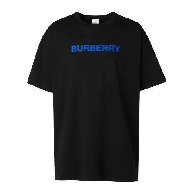 Burberry Logo Print Cotton Oversized Black — Authentic at CLZTURE