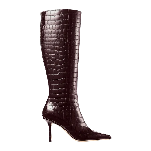 Jimmy Choo Agathe Knee Boot 85Mm Brown — Authentic at CLZTURE