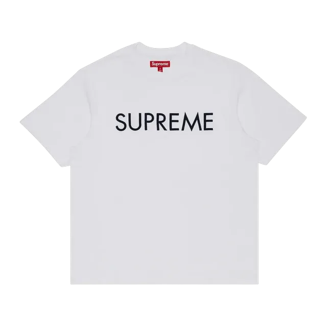 Supreme Capital Shorts-Sleeve Top White — Authentic Supreme in stock at CLZTURE