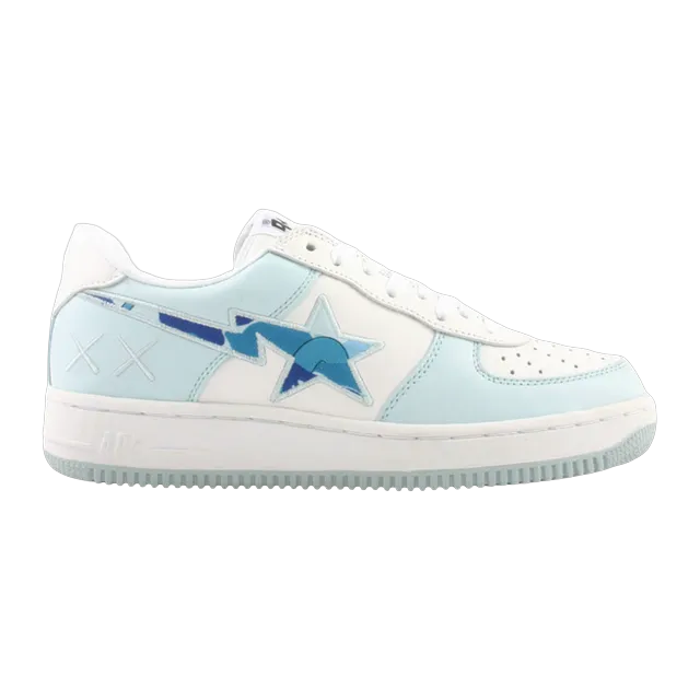 BAPE Kaws x Bapesta Fs-001 Low Light Blue Camo — Authentic Shoes & Footwear at CLZTURE