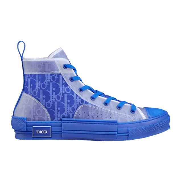 Dior Sneakers B23 Haute Oblique Blue — Authentic Shoes & Footwear at CLZTURE
