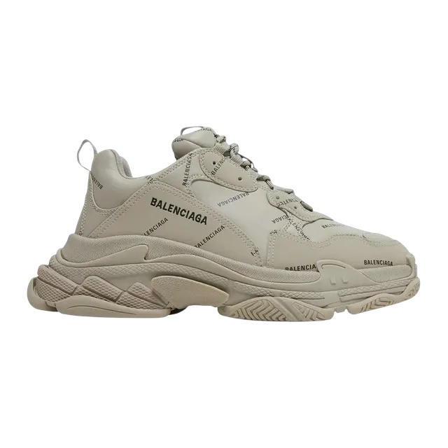 Balenciaga Triple S Allover Logo Beige — Authentic Shoes & Footwear at CLZTURE