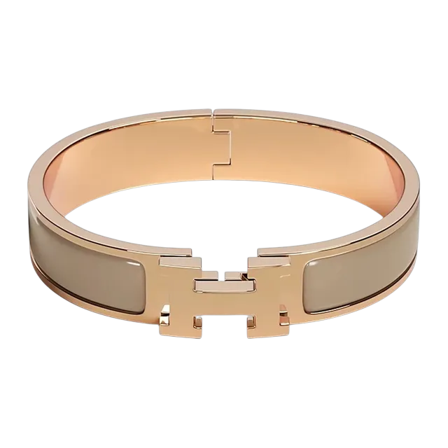 Hermès Bracelet Clic h Light Brown — Authentic Hermès in stock at CLZTURE