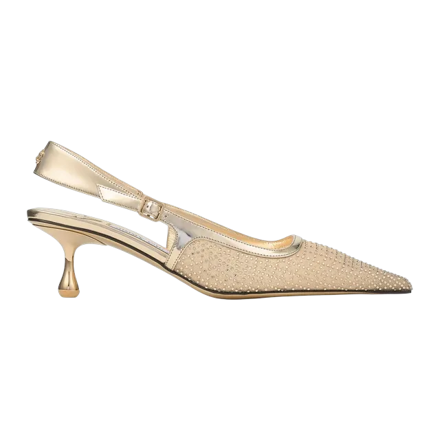 Jimmy Choo Amel 50Mm Gold — Authentic Shoes & Footwear at CLZTURE