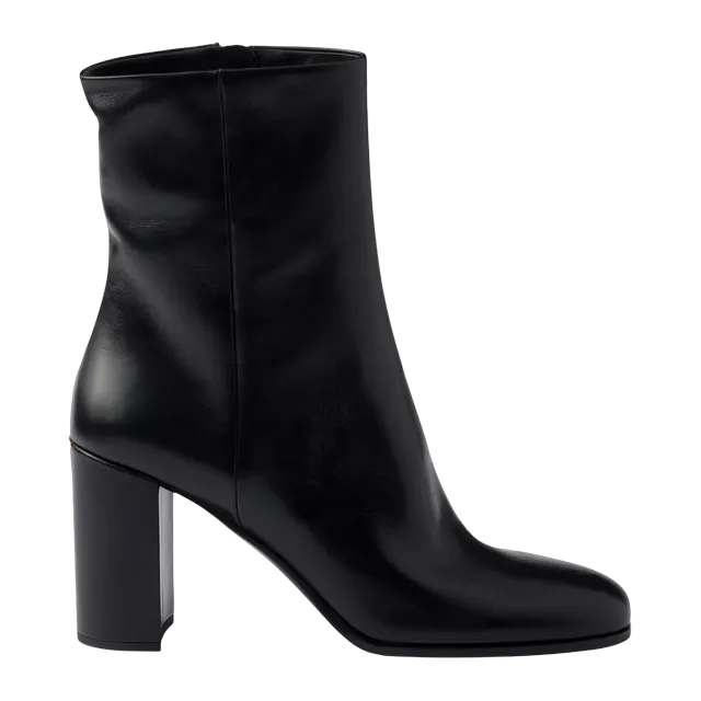 Prada Leather Booties Black — Authentic Prada in stock at CLZTURE