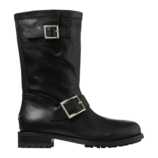 Jimmy Choo Biker Mid Black — Authentic Boots at CLZTURE