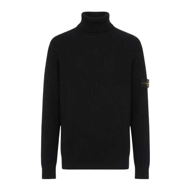 Stone Island Full Rib Rws Wool Black — Authentic Stone Island in stock at CLZTURE