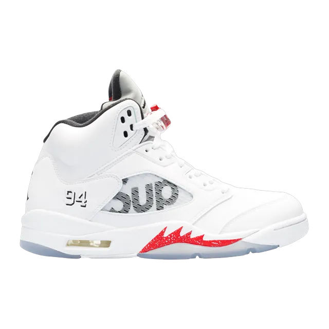 Supreme x Jordan 5 Retro White — Authentic Shoes & Footwear at CLZTURE