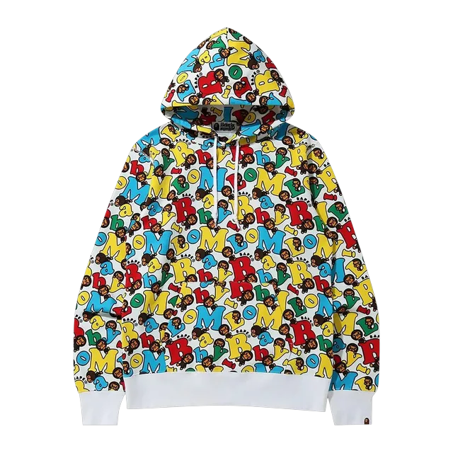 BAPE Baby Milo Alphabet Pullover Hoodie Multicolor — Authentic Hoodies & Sweats at CLZTURE