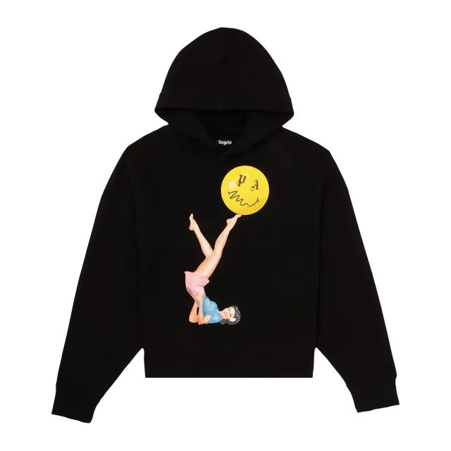Palm Angels Juggler Pin Up Hoodie Black/Pink — Authentic Palm Angels in stock at CLZTURE