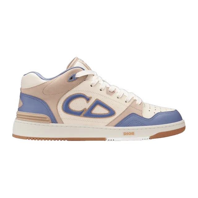 Dior Sneakers B57 Mi-Haute Cream Blue — Authentic Shoes & Footwear at CLZTURE