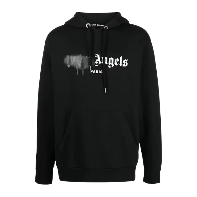 Palm Angels Paris Sprayed Logo Black — Authentic T-Shirts at CLZTURE