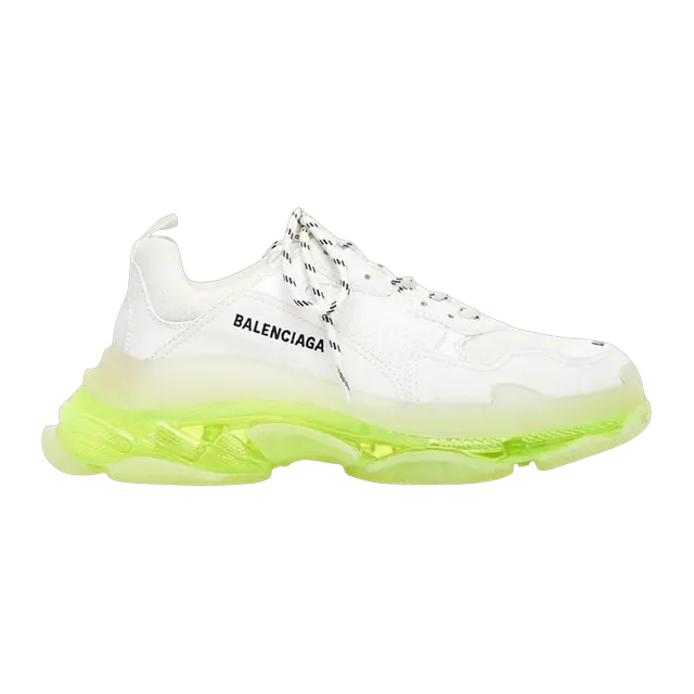 Balenciaga Triple S Clear Sole White Fluo Yellow — Authentic at CLZTURE
