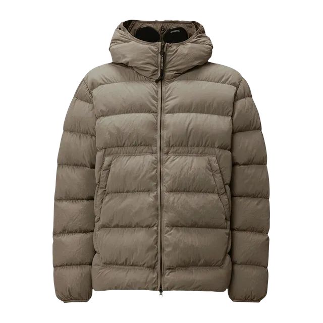 C.P. Company Chrome-R Goggle Down Jacket Sable — Authentic Jackets & Outerwear at CLZTURE