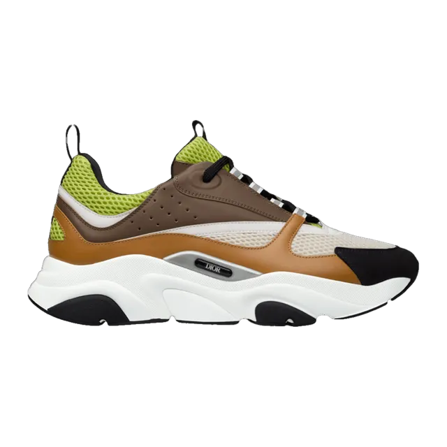 Dior Sneakers B22 Brown Lime Green — Authentic Shoes & Footwear at CLZTURE