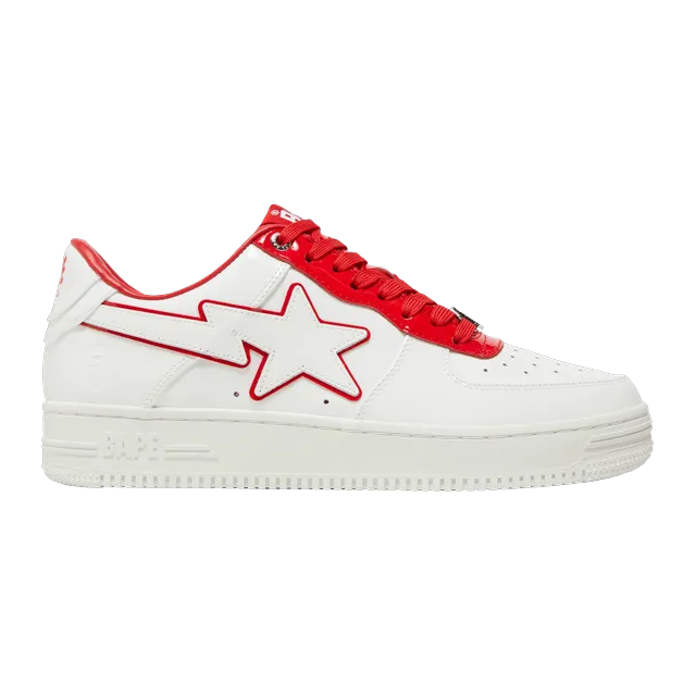 BAPE Bapesta #8 M1 White Red — Authentic Shoes & Footwear at CLZTURE