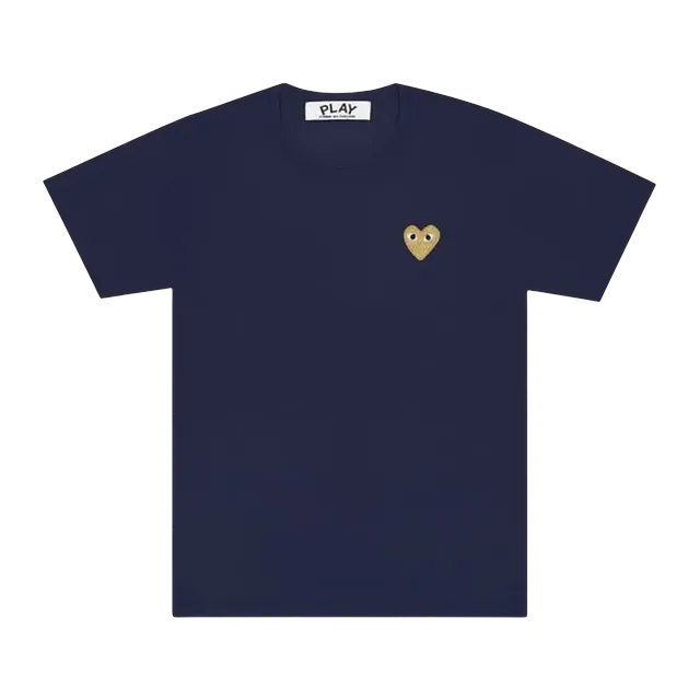 Comme des Garçons Play Heart Logo T-Shirt Navy — Authentic T-Shirts at CLZTURE