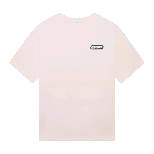 Casablanca Casa Racing Pvc Patch Oversized T-Shirt Pink — Authentic T-Shirts at CLZTURE