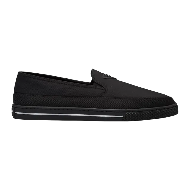 Prada Re-Nylon Slip-On Sneakers Black — Authentic Prada in stock at CLZTURE