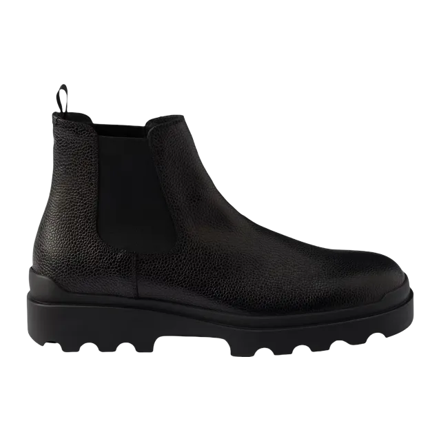 Prada Stamped Leather Chelsea Black — Authentic Prada in stock at CLZTURE