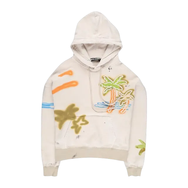 Palm Angels Palm Neon Hoodie Off White/Multicolor — Authentic Hoodies & Sweats at CLZTURE