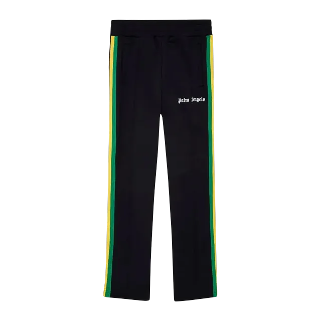 Palm Angels Exodus Track Pants Black/White — Authentic Pants & Trousers at CLZTURE