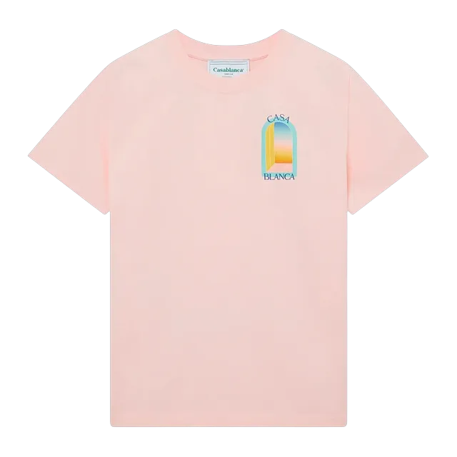 Casablanca L’Arc Coloré T-Shirt Pink — Authentic T-Shirts at CLZTURE