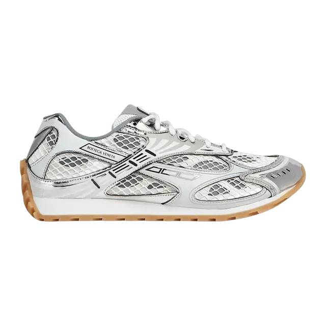Bottega Veneta Orbit Sneaker White Silver — Authentic Shoes & Footwear at CLZTURE