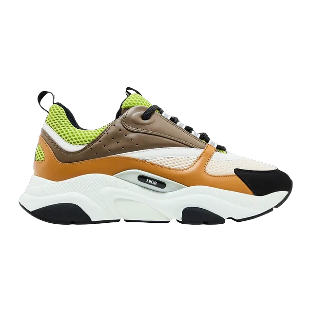 Dior Sneakers B22 Ebony Camel Yellow — Authentic Shoes & Footwear at CLZTURE