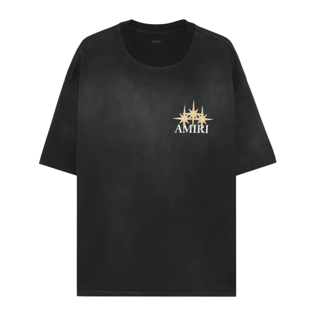 Amiri Starburst Oversized T-Shirt Black — Authentic T-Shirts at CLZTURE