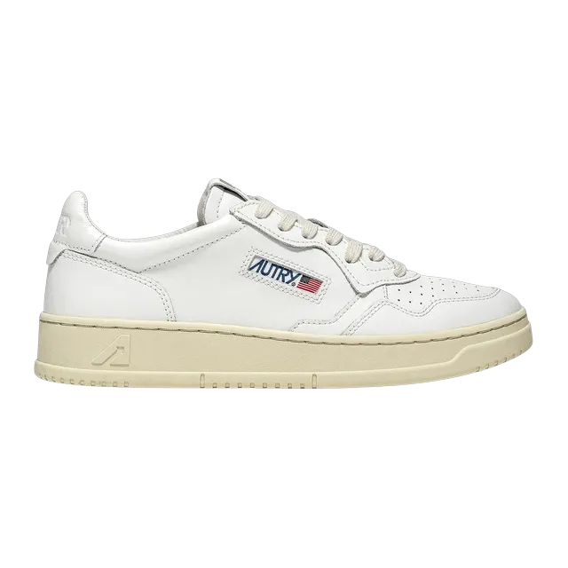 Autry Medalist Low White Beige — Authentic Shoes & Footwear at CLZTURE