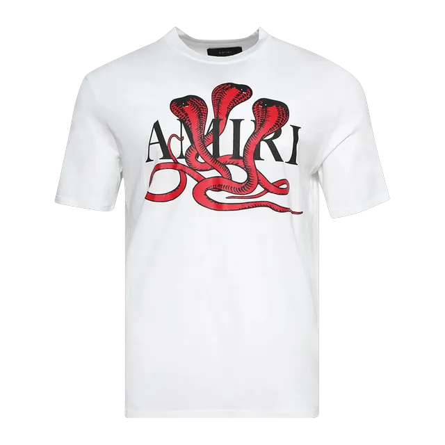 Amiri Snake T-Shirt White/Red — Authentic T-Shirts at CLZTURE