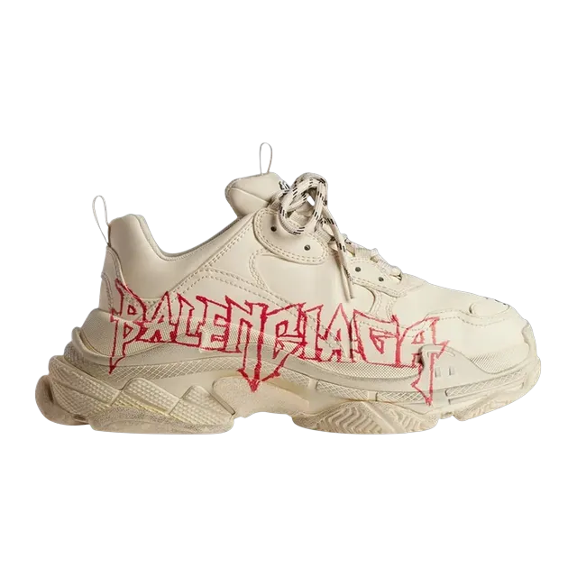 Balenciaga Triple S Diy Metal White Red Black — Authentic Shoes & Footwear at CLZTURE
