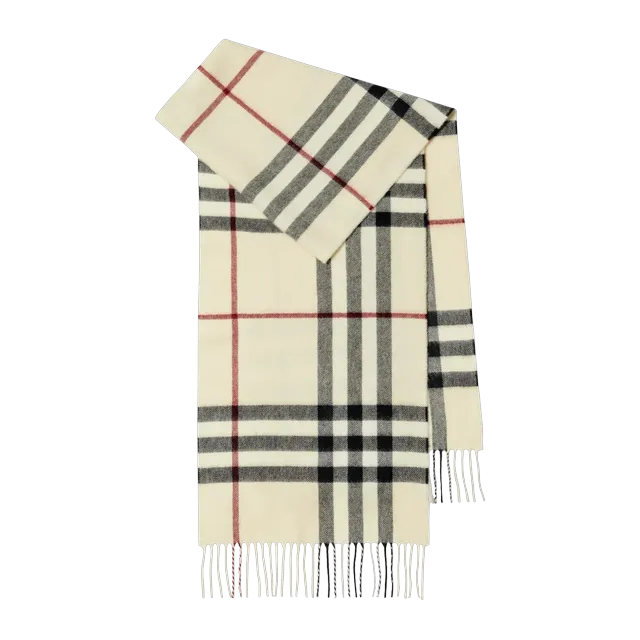 Burberry Scarf Cachemire Check Neutral — Authentic Burberry in stock at CLZTURE