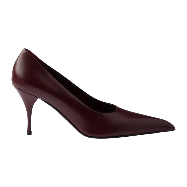 Prada Leather Pumps 85Mm Red — Authentic Shoes & Footwear at CLZTURE