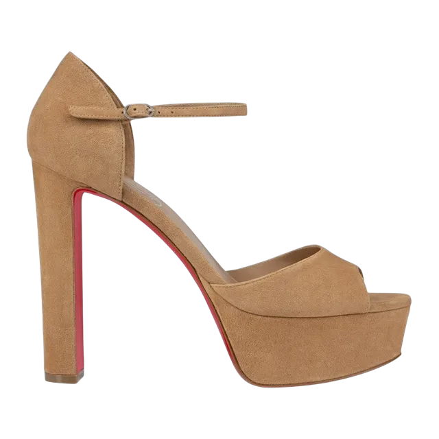 Christian Louboutin Sandaloo 130Mm Beige — Authentic Shoes & Footwear at CLZTURE