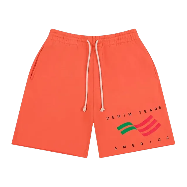 Denim Tears America Sportswear Shorts Orange — Authentic Shorts at CLZTURE